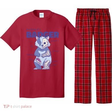 Badger Animal Anatomy Pajama Set