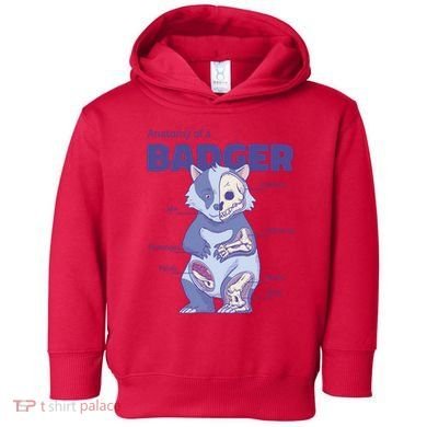 Badger Animal Anatomy Toddler Hoodie