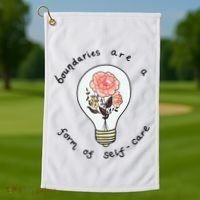 Boundaries Are A Form Of Selfcare Golf Towel thumb 1