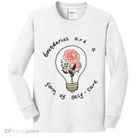 Boundaries Are A Form Of Selfcare Kids Long Sleeve Shirt thumb 0