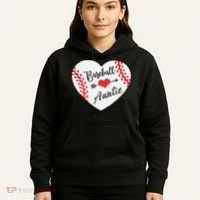 Baseball Auntie Aunt Heart Softball Hoodie thumb 5