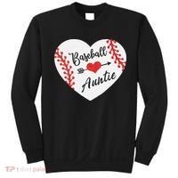 Baseball Auntie Aunt Heart Softball Sweatshirt thumb 0