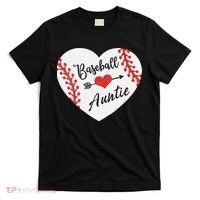 Baseball Auntie Aunt Heart Softball T-Shirt thumb 0