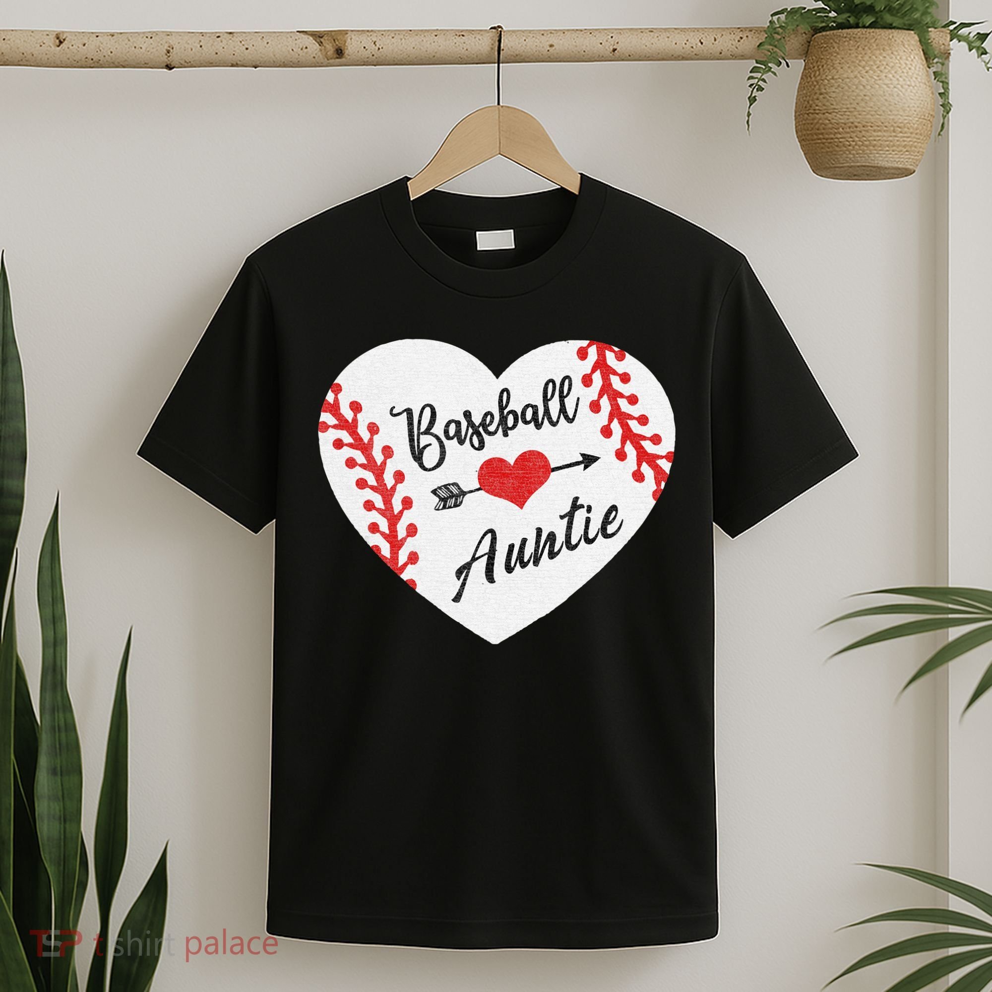 Baseball Auntie Aunt Heart Softball T-Shirt