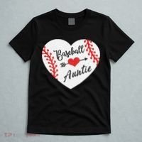 Baseball Auntie Aunt Heart Softball T-Shirt thumb 5