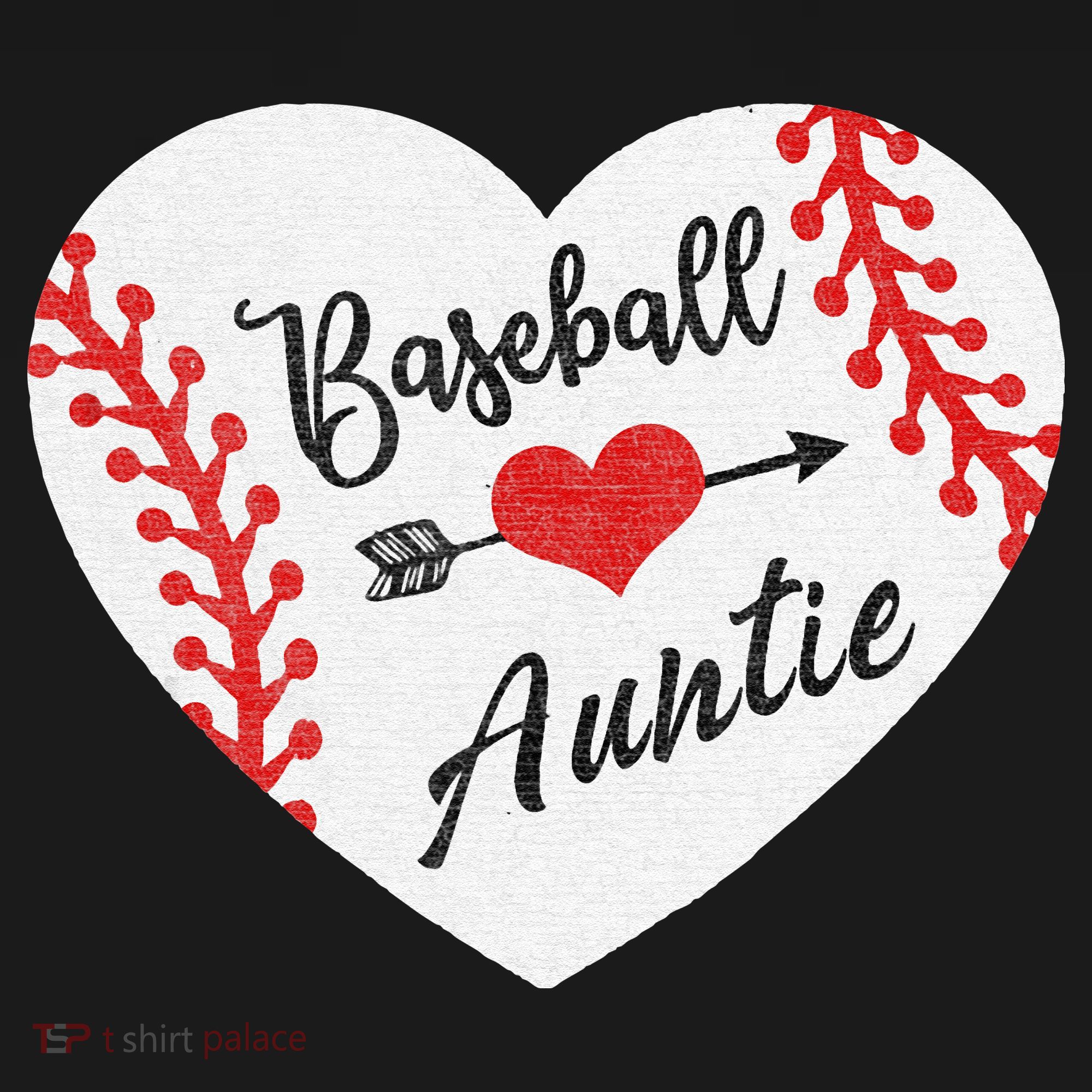 Baseball Auntie Aunt Heart Softball T-Shirt