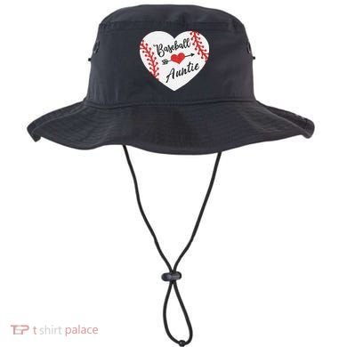 Baseball Auntie Aunt Heart Softball Bucket Hat