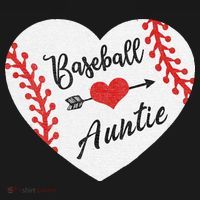 Baseball Auntie Aunt Heart Softball Women's Hoodie thumb 2