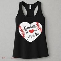 Baseball Auntie Aunt Heart Softball Women's Tank Top thumb 3