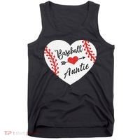 Baseball Auntie Aunt Heart Softball Tank Top thumb 0