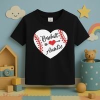 Baseball Auntie Aunt Heart Softball Toddler T-Shirt thumb 3
