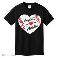 Baseball Auntie Aunt Heart Softball Kids T-Shirt thumb 0