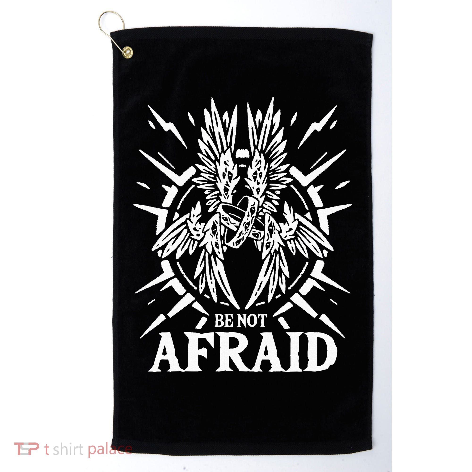 Biblically Accurate Angel Be Not Afraid Bible Angel Golf Towel