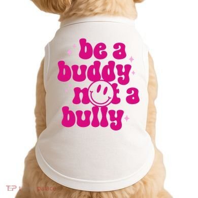 Be A Buddy Not A Bully Retro Smile Anti Bullying Unity Day Doggie Tank
