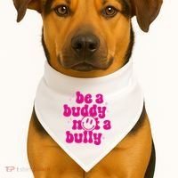 Be A Buddy Not A Bully Retro Smile Anti Bullying Unity Day USA-Made Doggie Bandana thumb 1
