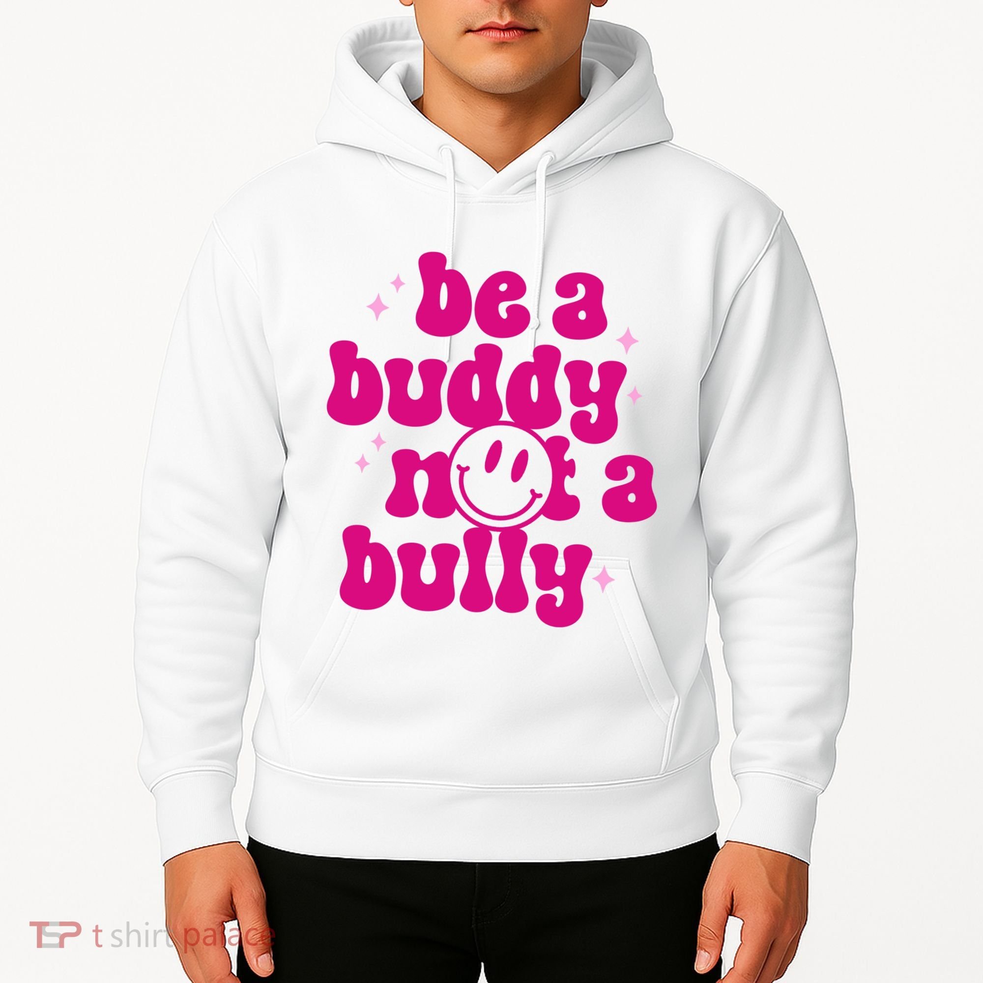 Be A Buddy Not A Bully Retro Smile Anti Bullying Unity Day Hoodie