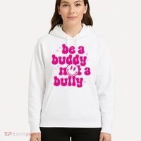 Be A Buddy Not A Bully Retro Smile Anti Bullying Unity Day Hoodie thumb 5