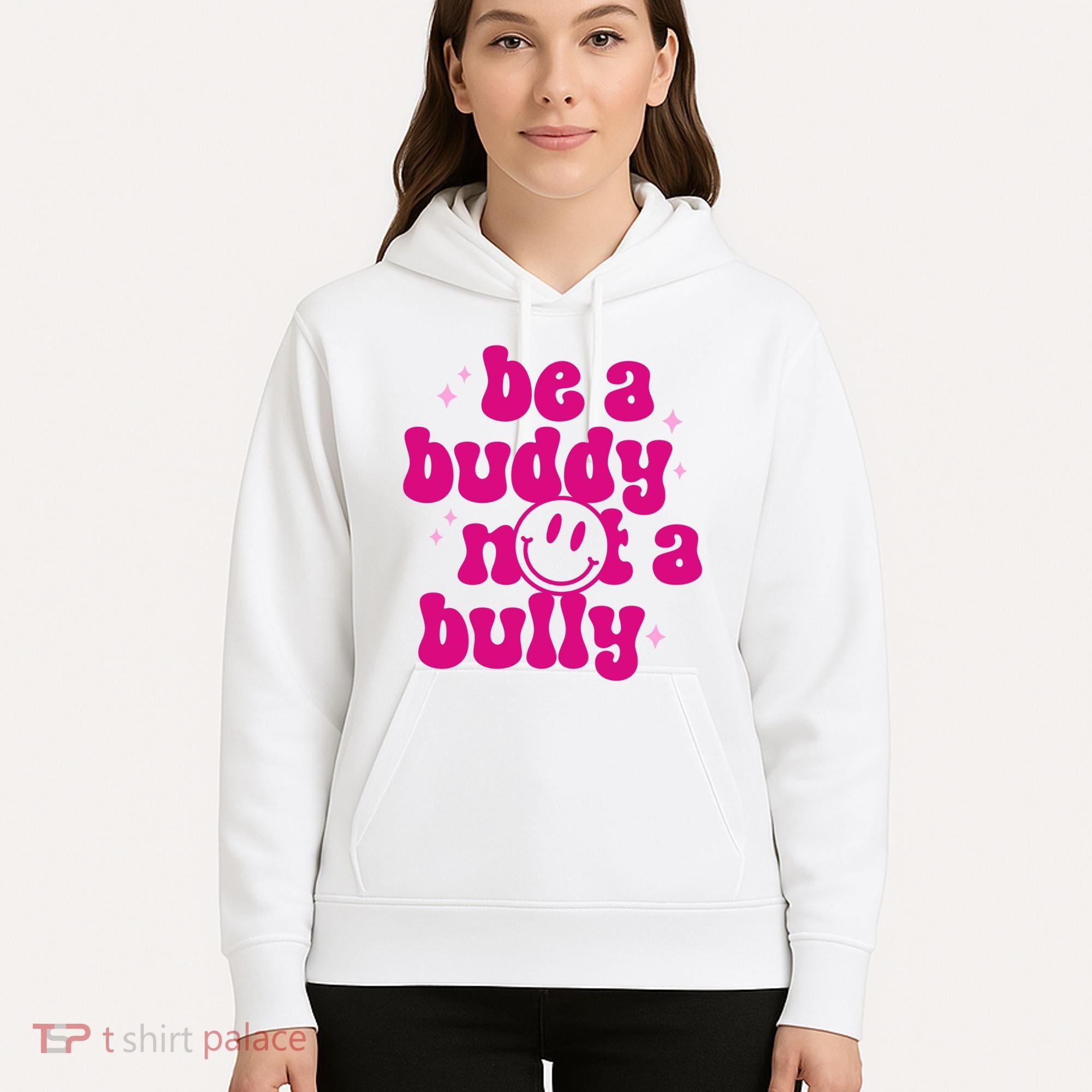 Be A Buddy Not A Bully Retro Smile Anti Bullying Unity Day Hoodie