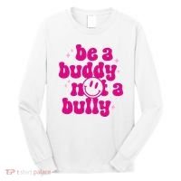 Be A Buddy Not A Bully Retro Smile Anti Bullying Unity Day Long Sleeve Shirt thumb 0