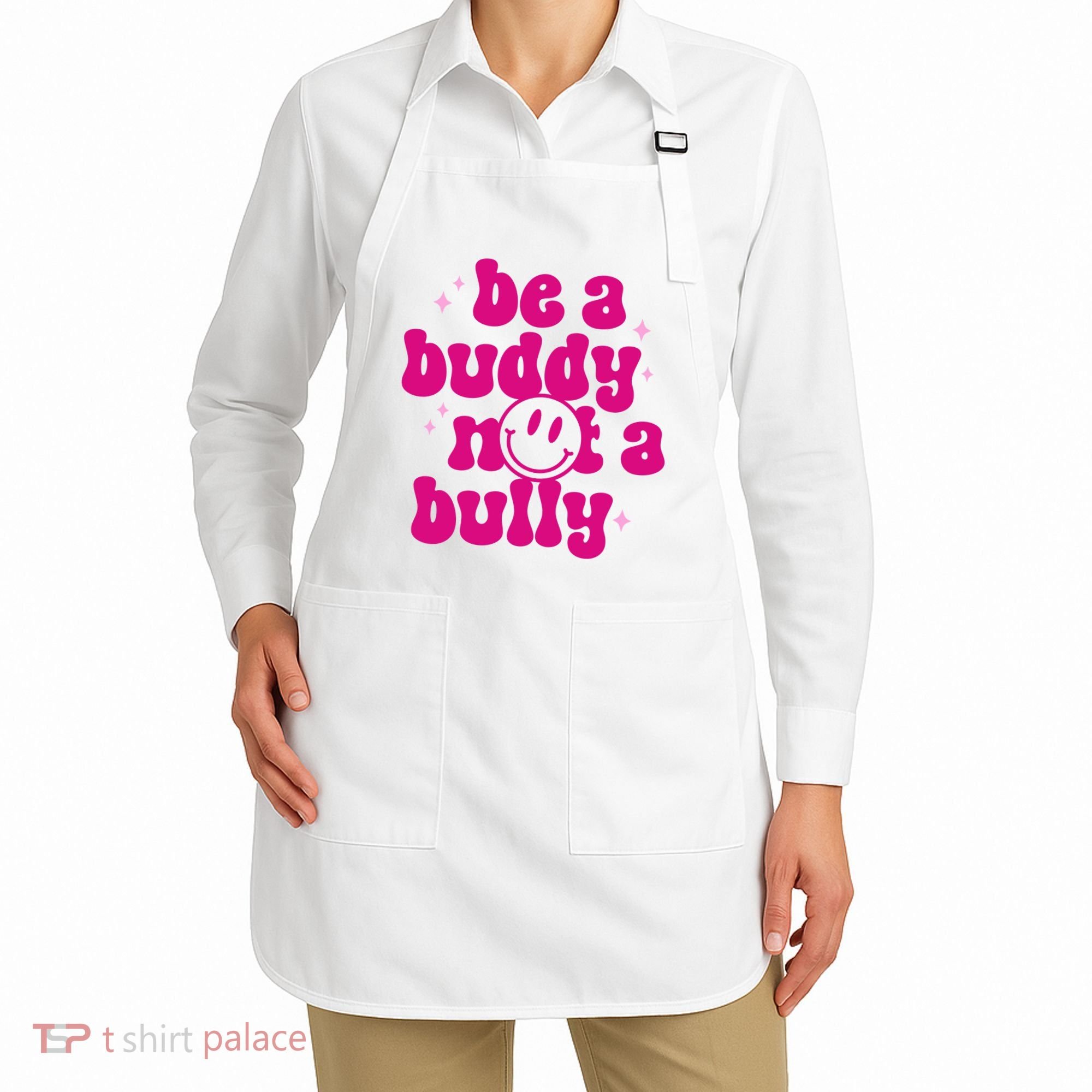 Be A Buddy Not A Bully Retro Smile Anti Bullying Unity Day Apron