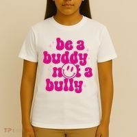 Be A Buddy Not A Bully Retro Smile Anti Bullying Unity Day T-Shirt thumb 4