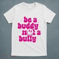 Be A Buddy Not A Bully Retro Smile Anti Bullying Unity Day T-Shirt thumb 5