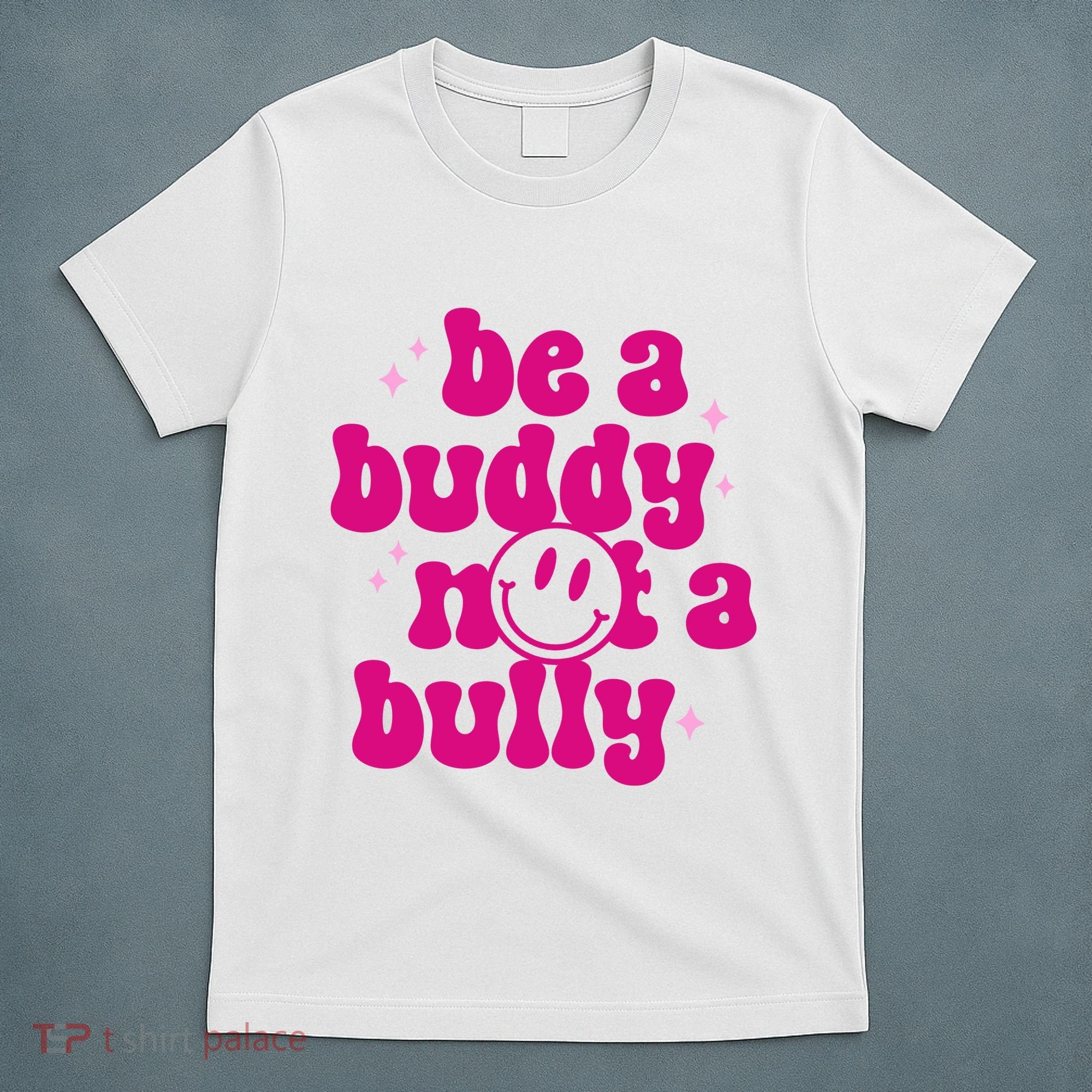 Be A Buddy Not A Bully Retro Smile Anti Bullying Unity Day T-Shirt