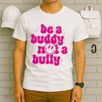 Be A Buddy Not A Bully Retro Smile Anti Bullying Unity Day T-Shirt thumb 6