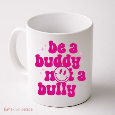 Be A Buddy Not A Bully Retro Smile Anti Bullying Unity Day Coffee Mug