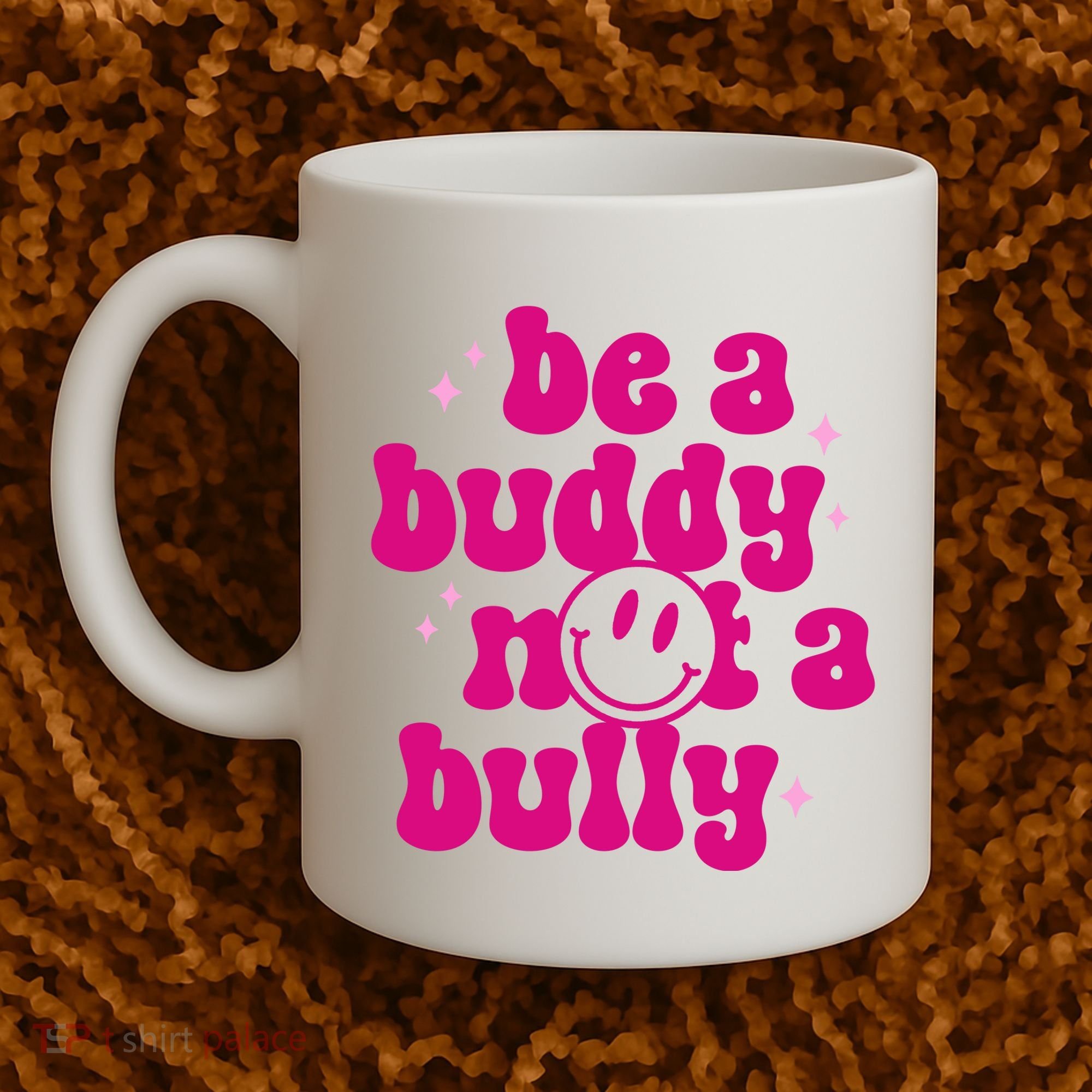 Be A Buddy Not A Bully Retro Smile Anti Bullying Unity Day Coffee Mug