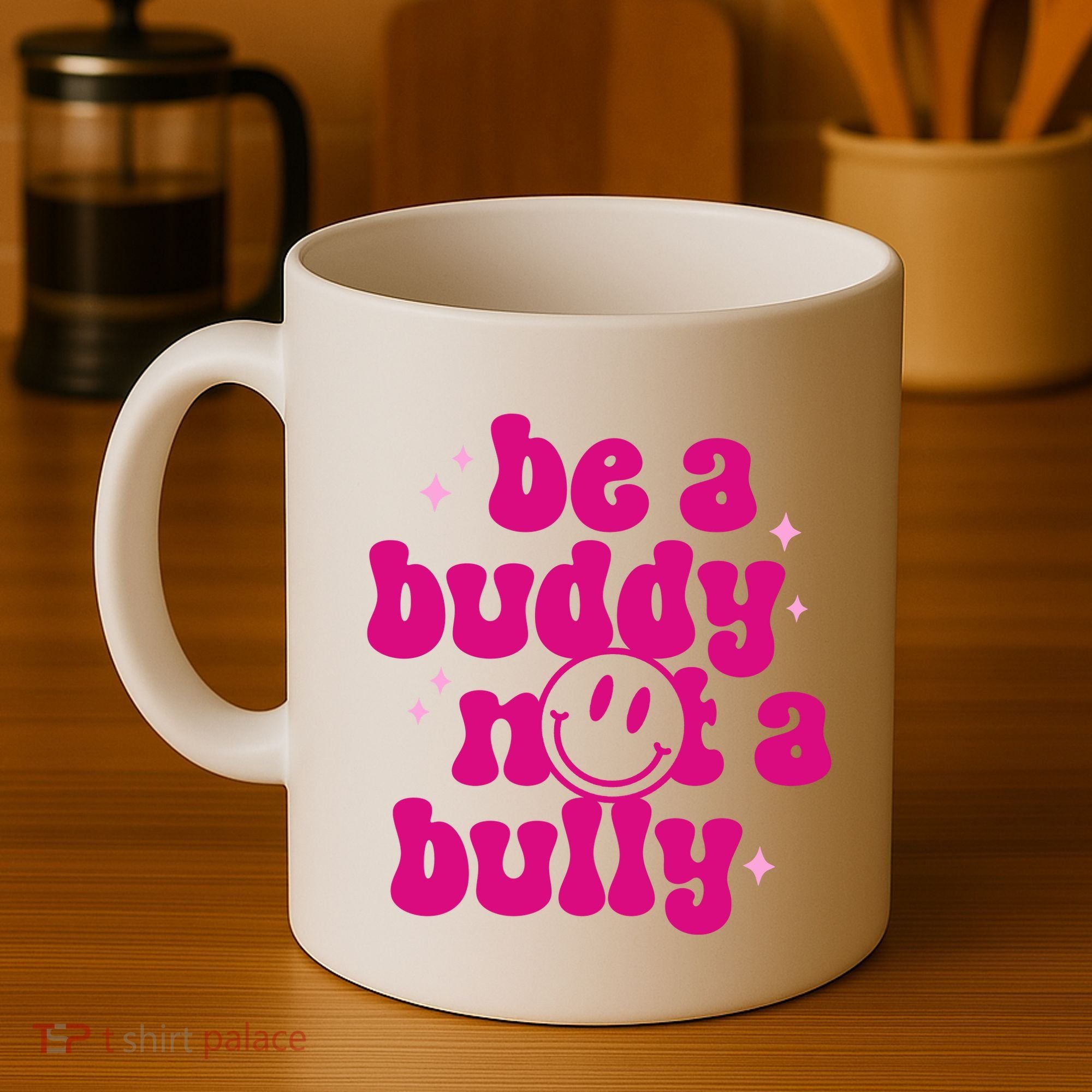 Be A Buddy Not A Bully Retro Smile Anti Bullying Unity Day Coffee Mug