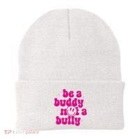 Be A Buddy Not A Bully Retro Smile Anti Bullying Unity Day Beanie thumb 0