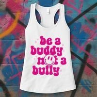 Be A Buddy Not A Bully Retro Smile Anti Bullying Unity Day Women's Tank Top thumb 3