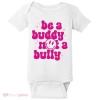 Be A Buddy Not A Bully Retro Smile Anti Bullying Unity Day Baby Bodysuit thumb 0