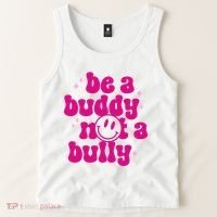 Be A Buddy Not A Bully Retro Smile Anti Bullying Unity Day Tank Top thumb 2