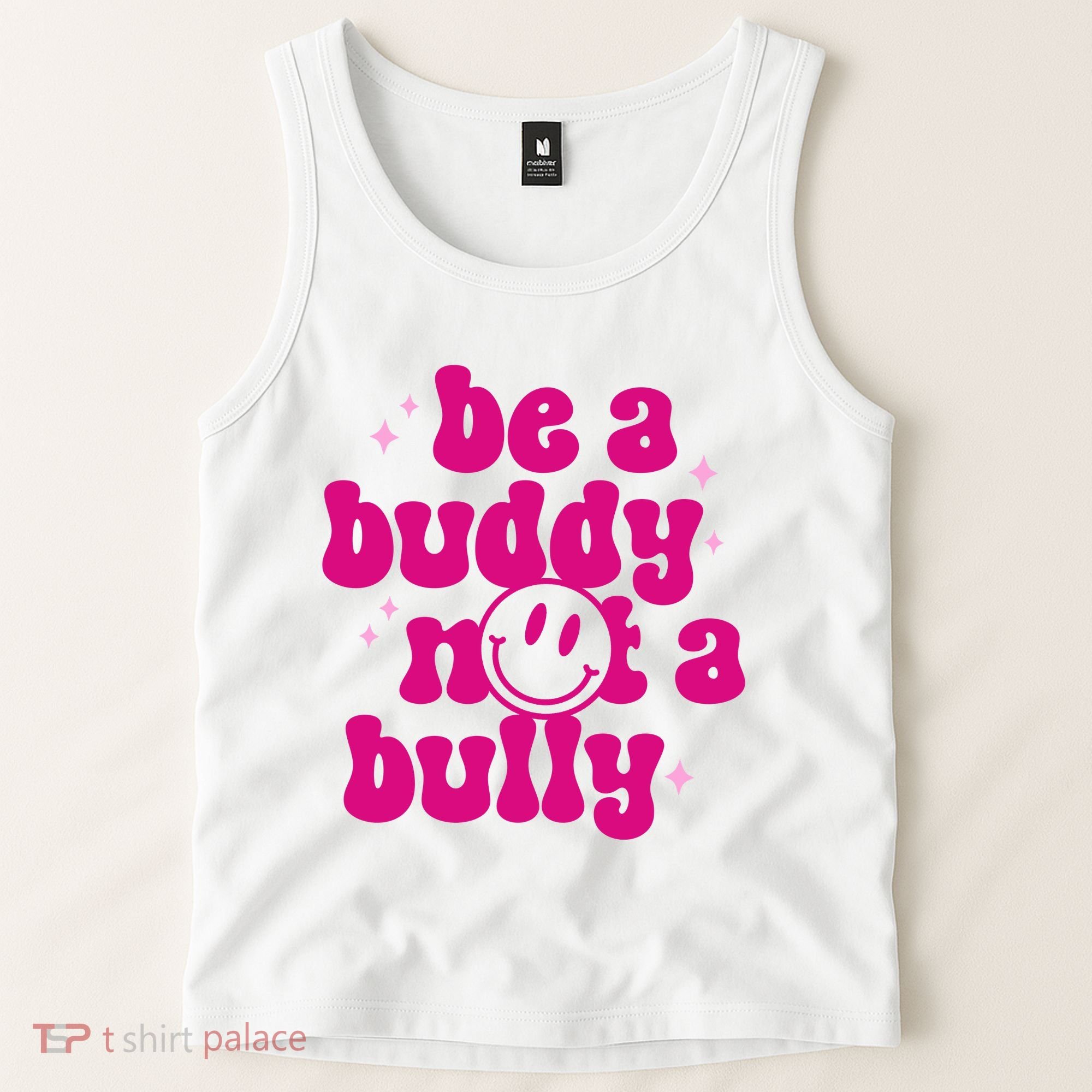Be A Buddy Not A Bully Retro Smile Anti Bullying Unity Day Tank Top