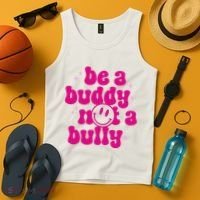 Be A Buddy Not A Bully Retro Smile Anti Bullying Unity Day Tank Top thumb 4
