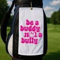 Be A Buddy Not A Bully Retro Smile Anti Bullying Unity Day Golf Towel thumb 2