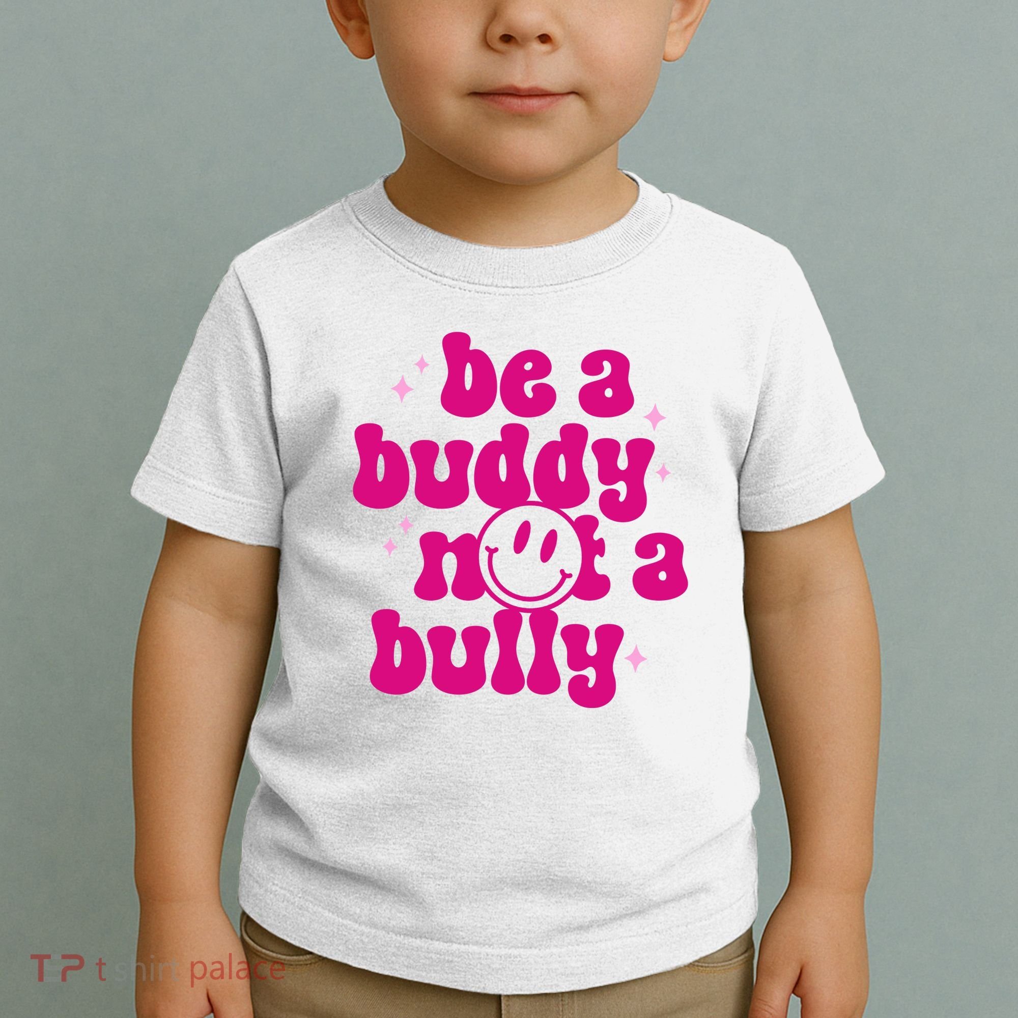 Be A Buddy Not A Bully Retro Smile Anti Bullying Unity Day Toddler T-Shirt