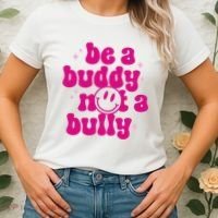 Be A Buddy Not A Bully Retro Smile Anti Bullying Unity Day Women's T-Shirt thumb 2