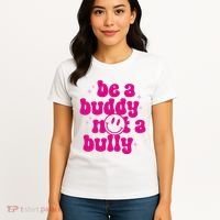 Be A Buddy Not A Bully Retro Smile Anti Bullying Unity Day Women's T-Shirt thumb 4