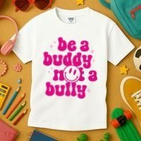 Be A Buddy Not A Bully Retro Smile Anti Bullying Unity Day Kids T-Shirt thumb 3