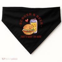Burger And Beer That's Why I'm Here USA-Made Doggie Bandana thumb 0