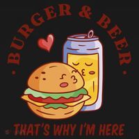 Burger And Beer That's Why I'm Here USA-Made Doggie Bandana thumb 2