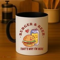 Burger And Beer That's Why I'm Here Coffee Mug thumb 4