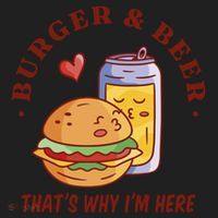 Burger And Beer That's Why I'm Here Beanie thumb 2