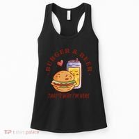 Burger And Beer That's Why I'm Here Women's Tank Top thumb 0