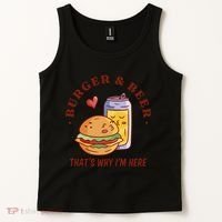Burger And Beer That's Why I'm Here Tank Top thumb 2