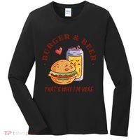 Burger And Beer That's Why I'm Here Women's Long Sleeve Shirt thumb 0