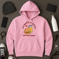 Burger And Beer That's Why I'm Here Hoodie thumb 3